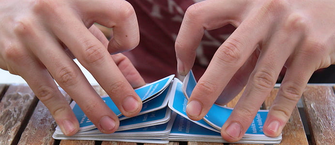 juego de cartas, de la mezcla, tarjetas, socializar