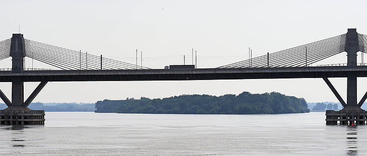 Donau-Brücke, neues Europa, Calafat, Rumänien, Vidin, Bulgarien, 1800 Meter über dem Wasser