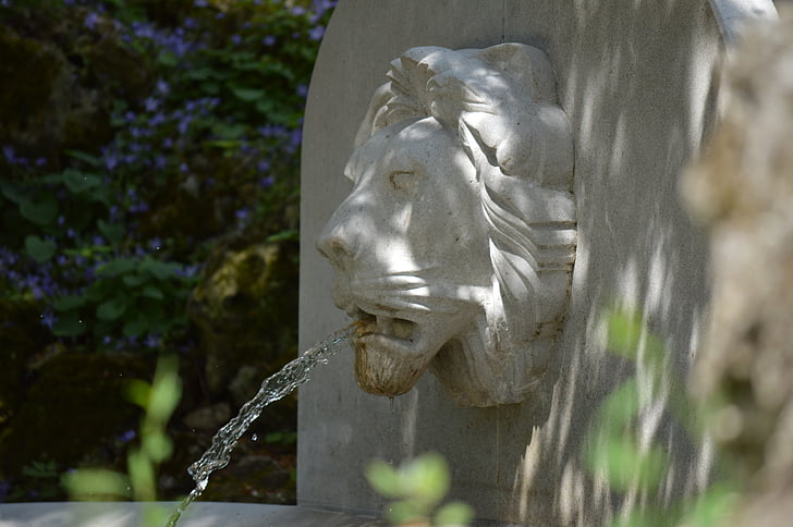 Liūtas, akmuo, fontanas