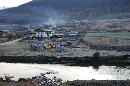 Tây Tạng, làng, Beck, hút thuốc lá, Thiên nhiên, nước, cảnh quan