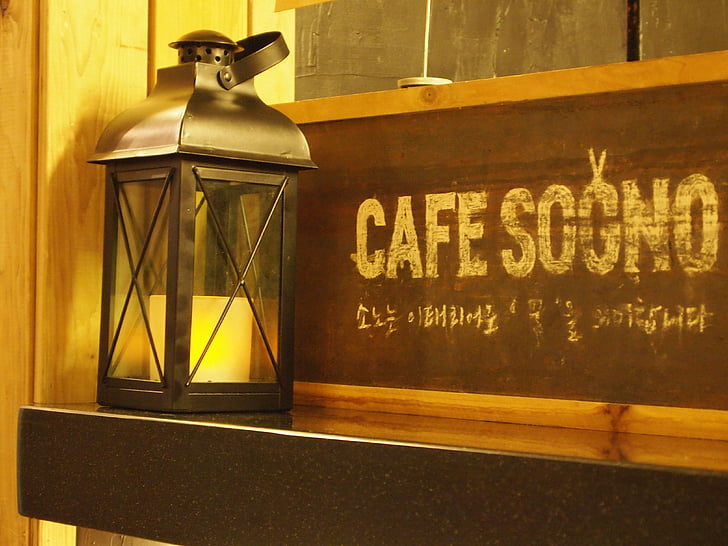 Hongdae, малки диагностика, кафене, интериор, кафе