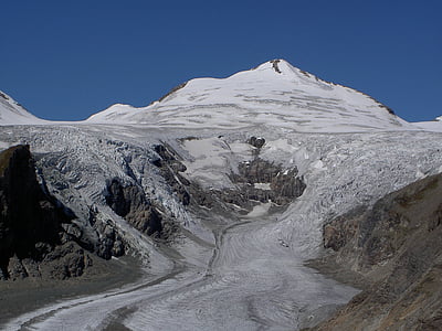 gletser pasterze, Grossglockner, Gunung, pemandangan, Hiking, alam, hari