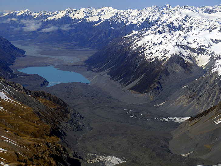 new zealand, nature, landscape, south island, southern alps, alpine, mountains