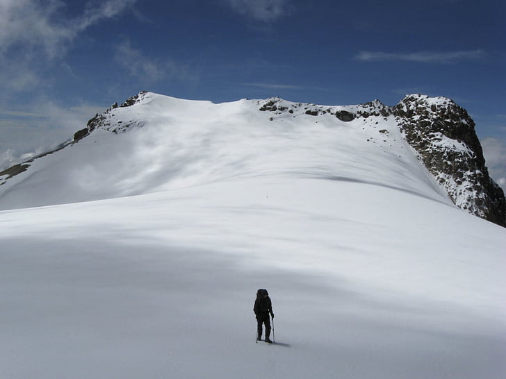 mountaineering, iztaccíhuatl, escalation, snow, cold, mountain, winter
