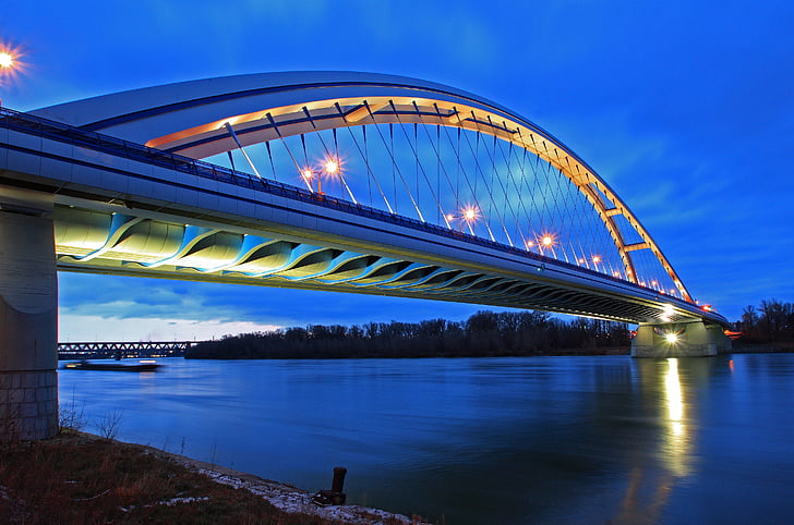 мост, Аполо, Дунав, архитектура, мост - човече структура, река, стомана