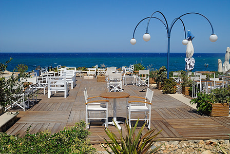 Kreta, Rethymno, sjøen, Restaurant, ferie