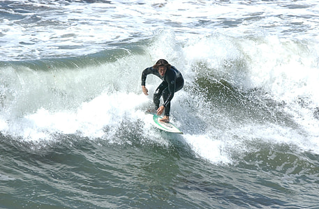 surfer, val, vode, sportski, surfanje, udaranje mora o obalu, daska za surfanje