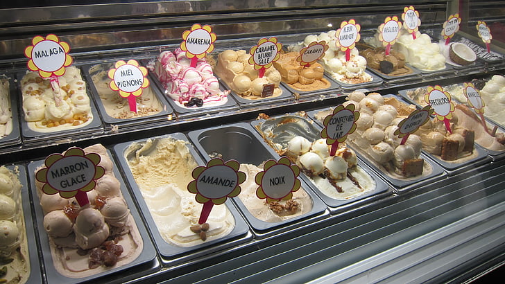 ice creams, desserts, sweet, delicious, treats, store, shops