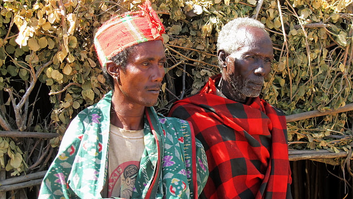 férfiak, Arbore, törzs, Etiópia