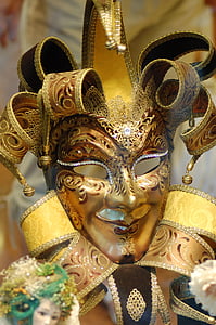 Venedig, masken, Italien, guld
