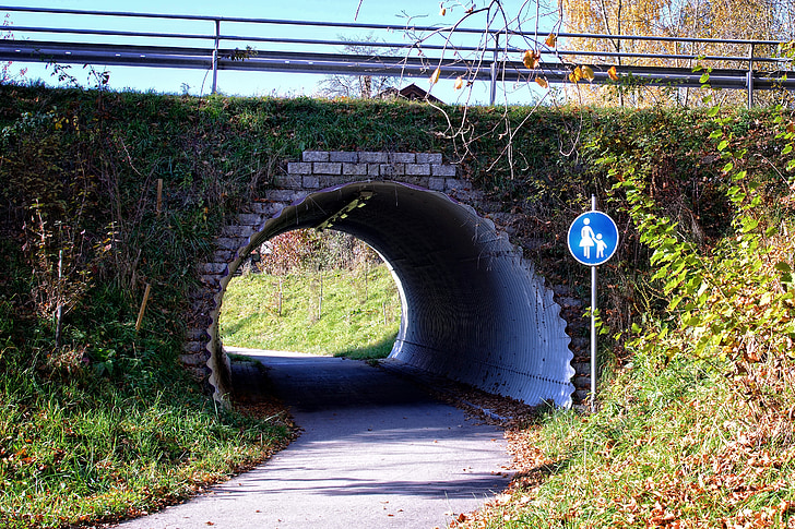 underpass, road, pedestrian, walk, away, passage, tunnel