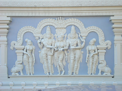 rzeźby, Świątynia, duchowe, religia, Hinduski, bogini, Bogowie
