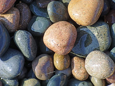 pebbles, stone, rock, beach, texture, sea, sand