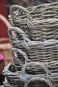 baskets, woven, reputed, structure, wattle, wicker, natural material