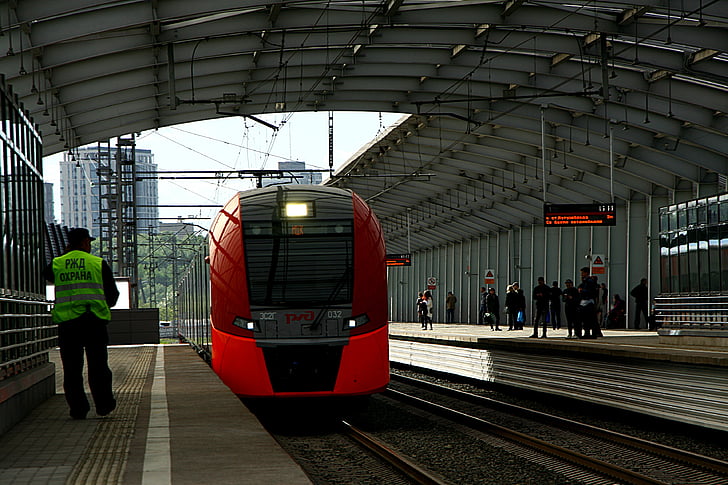 Metro, toget, skinner, kapital, Moskva, bytransport, Hall