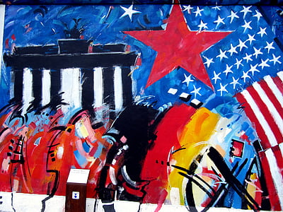 Berlīnes mūris, sienas, Berlīne, grafiti, East side galeriju, māksla
