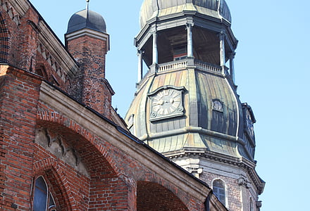 Läti, Riia, hoone, Ajalooline, Balti, arhitektuur, vana