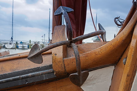 schip, schijf opstarten, zeil, houten boot, Nederland, Noordzee, Fischer