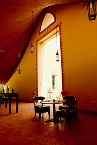 club med, Marrakech, Marruecos, club med, café, interior, un hotel