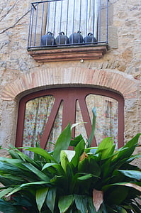балкон, портал, средновековна, вратата, старата врата, архитектура