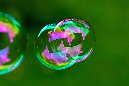 мыльные пузыри, красочные, шарики, мыльная вода, делать мыльные пузыри, поплавок, Зеркальное отображение