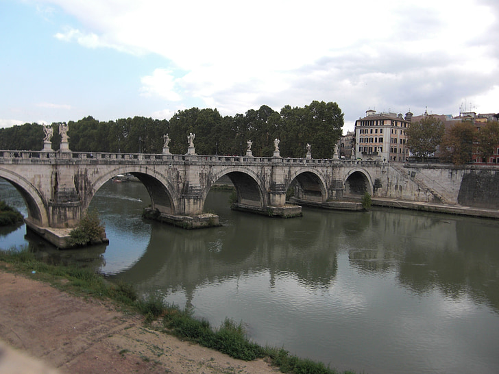 Ρώμη, Ιταλία, Τίβερης, Ποταμός, Fiume tevere, γέφυρα