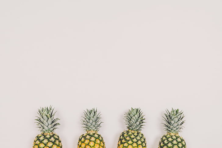 pineapple, dessert, appetizer, fruit, juice, crop, white background