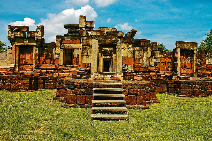 ruševine templja, Khorat, Tajska