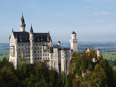 Neuschwanstein, Bayern, Tyskland, slott