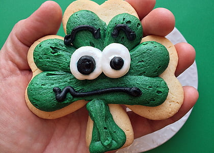 St patrick's day, liburan, Semanggi, cookie, Saint patricks hari, warna hijau, Bagian tubuh manusia