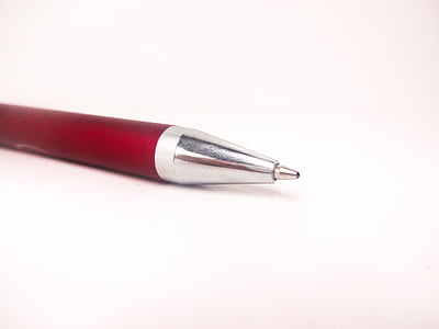 ปากกา, หมึก, สีฟ้า, เขียน, สีแดง, พื้นหลังสีขาว, สีขาว