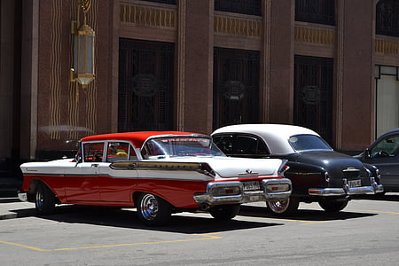 Havana, Kuba, Karibská oblast, staré město, Oldtimer, staré, auto