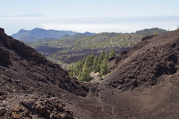 Teide Milli Parkı, Milli Parkı, kaya, kaya oluşumları, Tenerife, Kanarya Adaları, Teide