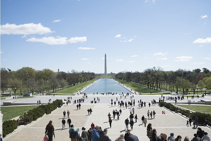 Washington, anıt, gündüz, Bina, anıtsal, park alanı, anıtlar