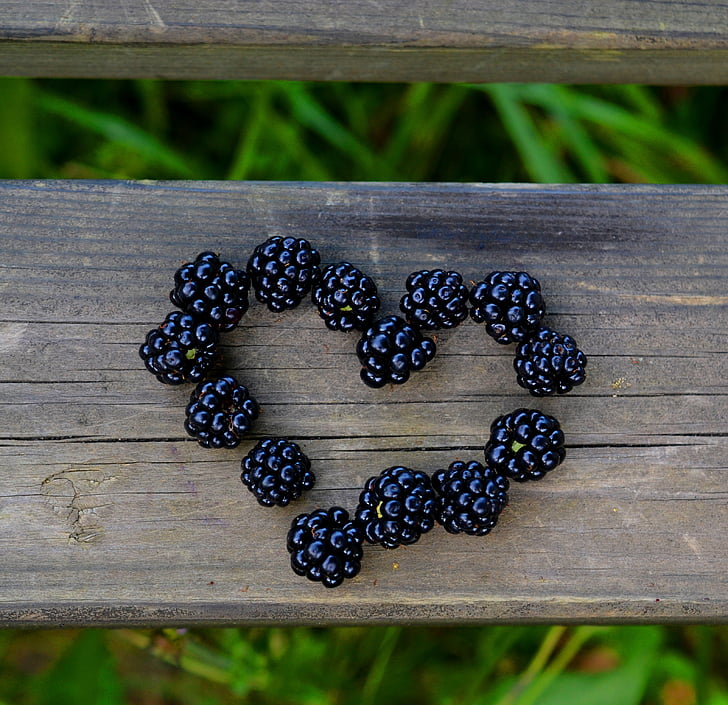 heart, blackberries, love, berry, fruits, fruit, greeting