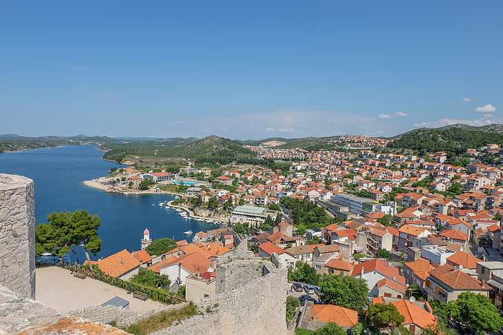 Kroatien, Dubrovnik, kusten, resor, havet, landskap, scen