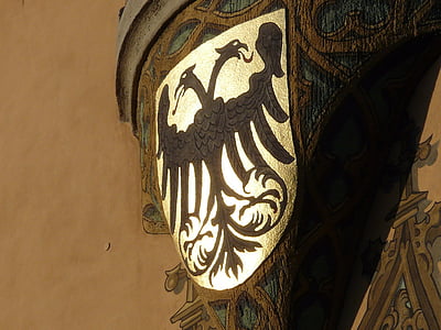coat of arms, adler, golden, shield