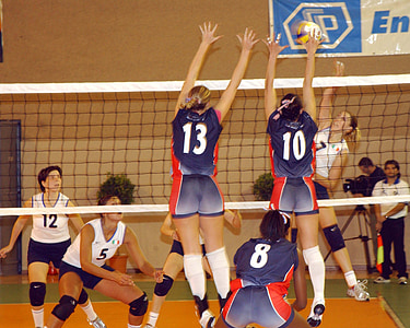 voleibol, dones, equip, esport, competència, atleta, Partit