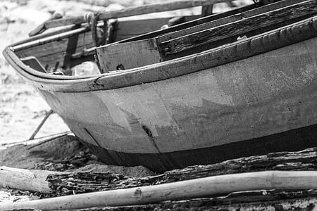boat, black and white, thailand