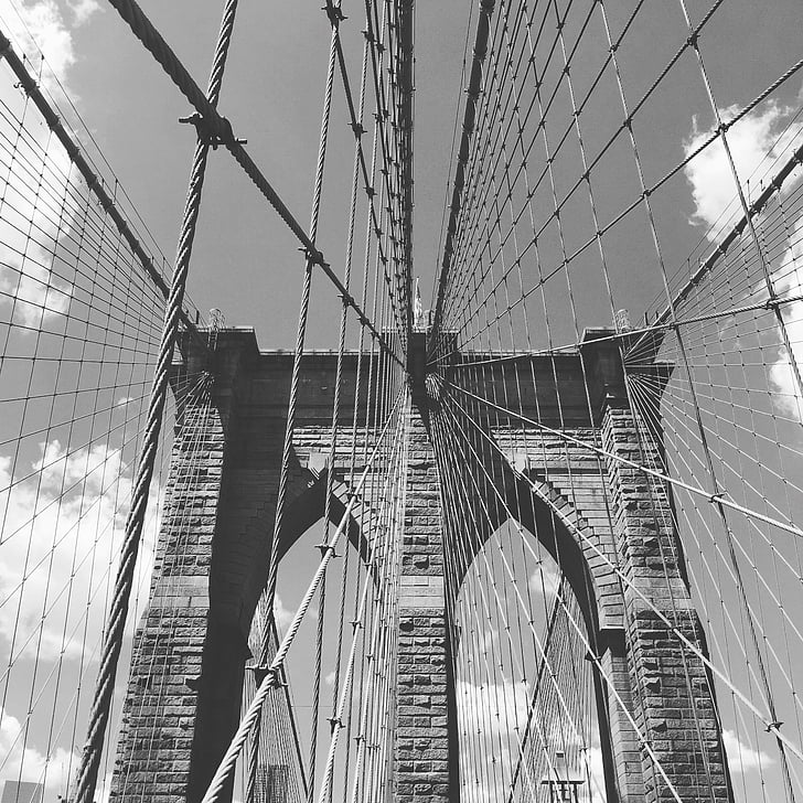 Brooklyn, Bridge, suspension, USA, kabel