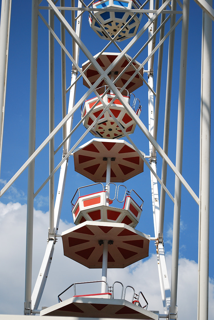 Ferris wheel, lielais rats, godīgu, atrakciju parks, Fun fair, rats, Ferris