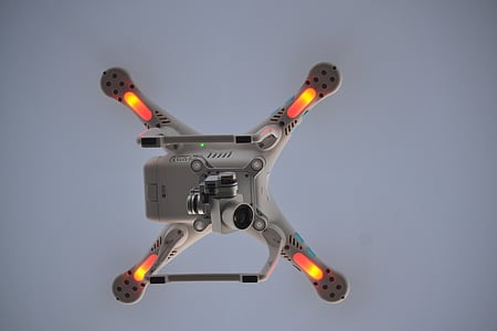 无人驾驶飞机, quadcopter, 钢筋混凝土, 飞, 浮法, 飞机, 监测