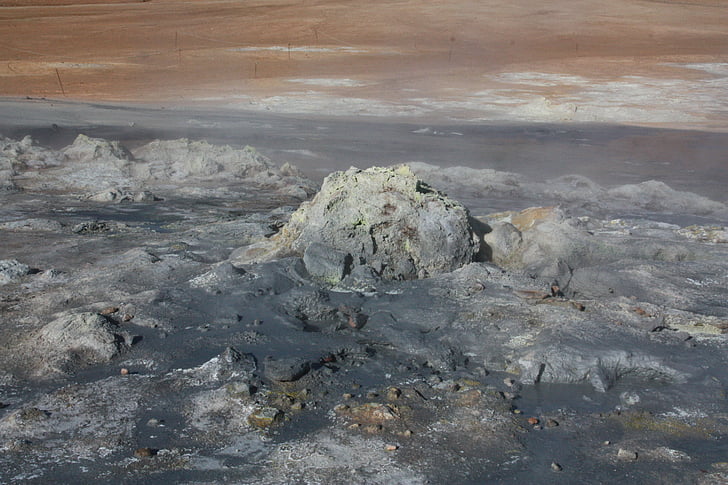 Namafjall, hverir, Islandia, volcanismo, olla de barro, burbuja