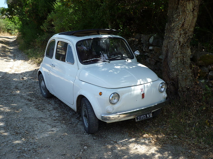 Fiat 500, Oldtimer, Cinquecento, automobilový průmysl, Fiat, auto, Mini
