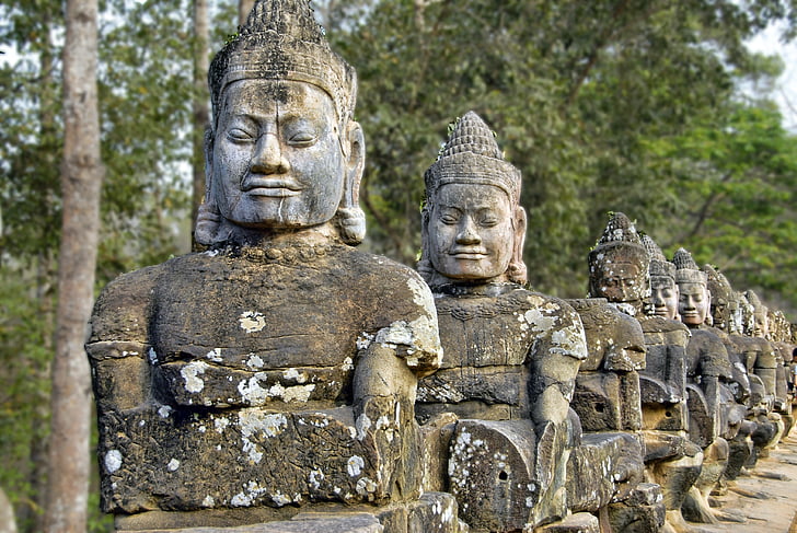 Kambodża, Siem reap, Turystyka, podróży, starożytne, Siem, czerpać