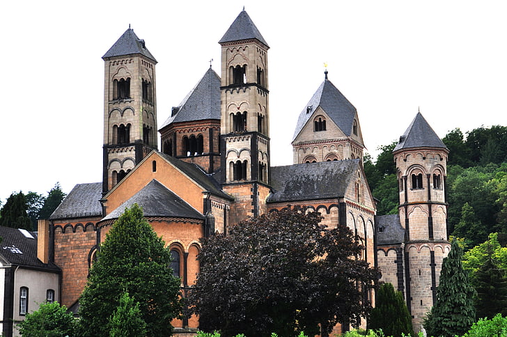 benedictine abbey of maria laach, eifel, monastery, abbey, architecture, faith, church