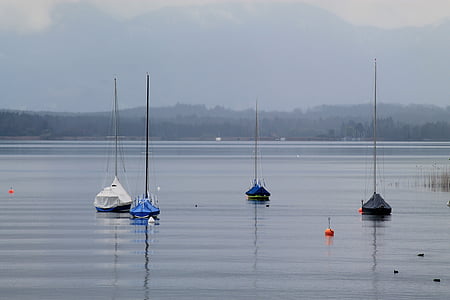 Llac, l'aigua, idil·li, paisatge, Starnberger see, estat d'ànim, vista sobre el llac