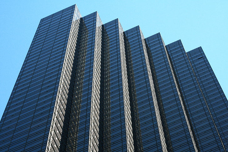 architecture, building, infrastructure, tower, skyscraper, blue, sky