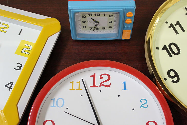 rellotges, temps, rellotge de paret, alarma, hores, rellotge de temps, horari