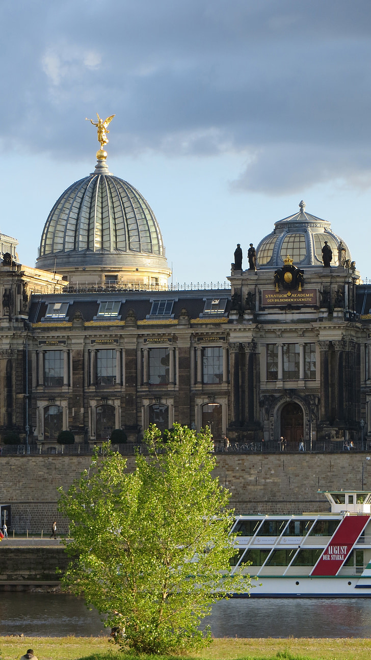 Dresden, albertinum, dome, taket, del, monument, figur